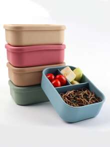 700ml Silicone Lunch Box Microwave Oven Special Heating Meal Box Set Segmented Storage Box Bento Box