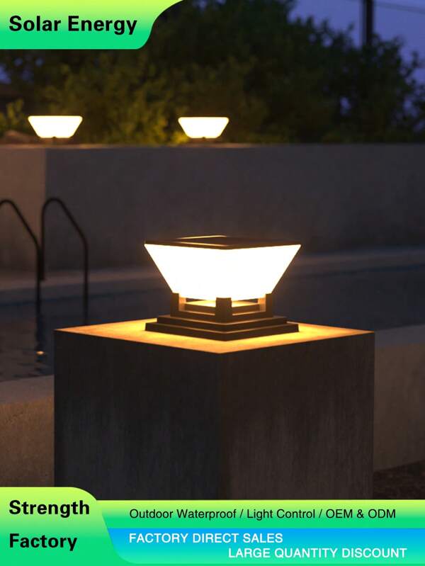 1 Stück OUTDOOR SOLAR LICHT, SOLAR-BETRIEBENE WANDLEUCHTEN, langanhaltend KUNSTSTOFF, ENERGIEEFFIZIENTE LANDSCHAFTSBELEUCHTUNG, SÄULENLICHT FÜR ZUHAUSE, GARTEN, HINTERHOF, VILLA, MIT SOLAR AUFGELADENER LITHIUM-BATTERIE