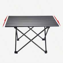 1pc Outdoor Folding Table, Anti-Corrosive, Minimalist Design, Portable Picnic Table With Sturdy Legs And Foldable Structure, Suitable For Camping, Picnics, And Barbecues