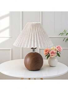 1 قطعة مصباح طاولة مطوي، مصباح سرير حديث مع ظل مصباح قهوة، إضاءة LED دافئة، مناسب لغرفة النوم والصالة ومكتب المنزل، ديكور الغرفة، ديكور المنزل