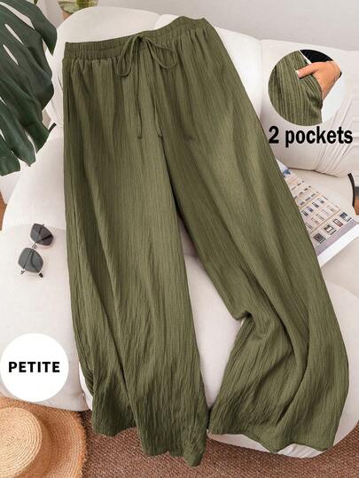 Christmas PETITE Women's New Fashionable Casual Double Pocket Straight Leg Pants