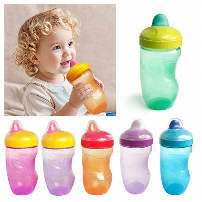鸭嘴杯，训练杯，适用于婴儿、幼儿和儿童，6-12 个月婴儿 1-3 岁，男孩和女孩，鸭汁，2.82 盎司（80 克）多色