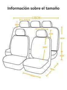 Juego De Fundas Para 5 Asientos De Automóvil 9 Piezas Universal,  Accesorios Para Vehiculos,Accesorios Para Carro,Funda Para Automovil,Cubre Asientos,Fundas Para Autos,Asientos De Carro - Azul oscuro - Ver 7