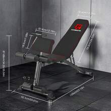 Multi-Functional Dumbbell Bench, Multiple Back Adjustment Settings, Abdominal Muscle Board Push-Up, Adjustable Fitness Chair, Sit-Up Assist Device Fitness Equipment, Home-Use Men's Strength Training Equipment, Adjustable Bench For Bench Press, Foldable Wing Chair - Black - View 6