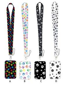 1 Dây đeo thẻ hình bàn chân chó dễ thương, Vỏ cứng đựng thẻ ID dùng cho thẻ xe buýt, thẻ ID, thẻ công việc, thẻ sinh viên, thẻ triển lãm, thẻ sự kiện - Nhiều màu - Xem 1