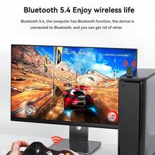 KZ NOWY 2 w 1 Mini USB Bluetooth 5.4 Adapter WiFi6 AX900Mbps Dongle Karta sieciowa Dwuzakresowy 2.4G/5GHz Sterownik Bezpłatny PC 600M Szybki odbiornik bezprzewodowy do laptopa PC