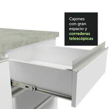 Mostrador 80cm 2 Cajones Blanco Glamy Madesa - Blanco - Ver 7
