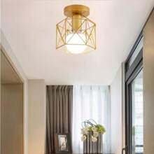 1 件北欧风格吸顶灯，创意走廊过道入口阳台更衣室书房卧室照明，铁艺灯具（不含灯泡）