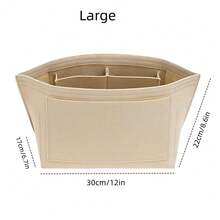 Le Pliage Champ 手提包专用毛毡内衬收纳袋，女士手提包收纳袋，9 个隔层，适合秋冬季用作背包收纳袋。 - 米色 - 查看 7