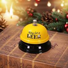 1 个黄色/粉色/咖啡色卡通金属手压服务铃，餐厅呼叫铃，客户接待铃，宠物训练铃，教师铃，游戏铃，接待铃，午餐铃，餐厅酒吧礼宾服务铃。完美的家居装饰必备品