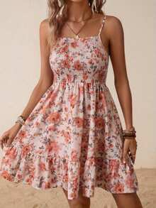 Vestidos largos con estampado de volantes y cuello halter, de Europa y Estados Unidos