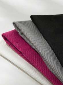 1/3/4 قطعة عصابة رأس للنساء للرياضة والاستخدام اليومي والمنزلي، لون أحادي، اكسسوارات شعر عصرية، إكسسوارات خريفية وشتوية للإجازات والأزياء النسائية