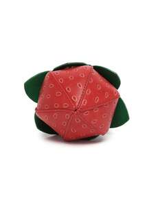 可爱草莓包创意3D水果女士手提包新奇小号女式钱包甜美礼物送女生 - 紅色 - 查看 3