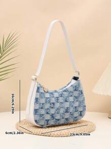 2025新款时尚彩虹草编新月单肩包，沙滩度假百搭，可调节肩带，3色可选