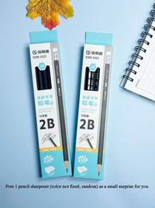 12 Stücke einfache, praktische schwarze 2B Bleistifte mit Radiergummi + 1 Bleistiftspitzer, nicht leicht zu zerbrechen, angenehmes Schreiben, bequemer Griff, speziell für Studenten Lernen und Prüfungen, Schüler Schreibwaren Bleistift Set, Büroartikel, Schulmaterial für Studenten