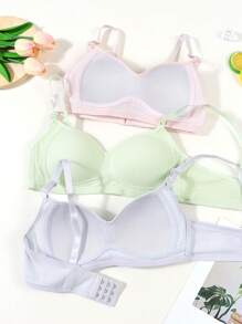 3 قطع ملابس داخلية مضفرة مريحة وبسيطة مناسبة للفتيات المراهقات من عمر 13 إلى 16 عام