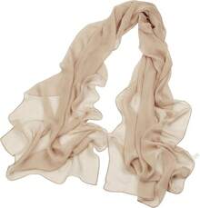 2025PANTONIGHT Long Chiffon Sheer Scarf For Womens - 057 Khaki - View 12