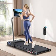BLACK LORD Smart Walking Pad, 2 In 1 Under Desk Treadmill For Home Office, Portable Walking Jogging Machine With App And Remote Control, Fitness Data Recording - EU C Type Plug(220-240V) - View 1