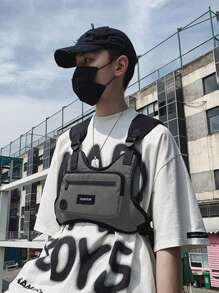 Fashionable Men's Chest Bag/Waist Bag: Combines Streetwear Style And Practical Functionality