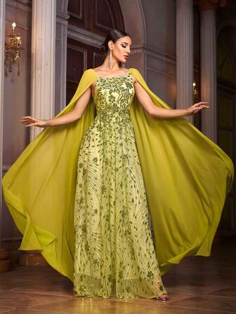 Women's Elegant Party Sequin Decor Luxurious Dress