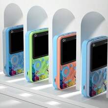 Una consola portátil de juegos de mano que es compatible con conexión de controlador con cable, adecuada para juegos multijugador y conexión a TV. Es ligera y compacta, con una amplia biblioteca de contenido y batería de larga duración, convirtiéndola en la opción perfecta para jugar al aire libre. Una elección ideal como regalo de cumpleaños, el paquete incluye la consola de juegos, cable de conexión a TV, cable de carga USB y manual de usuario. - Azul - Ver 3