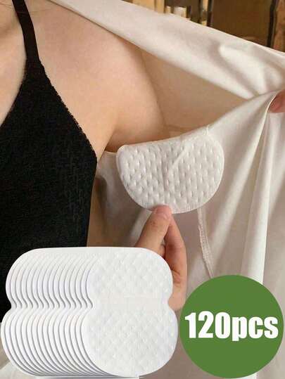 120pcs Armpit Sweat Pads, Disposable Underarm Absorption Sweat Pad, Durable And Effective, Breathable, Invisible, Absorbing Patch, Lightweight And Sweat Absorbing,Comfortable And Odorless, Easy To Use, Suitable For Both Men And Women In Hot Summer(1pc/10pcs/20pcs/30pcs/50pcs ) Summer Cooling,Beach,Travel