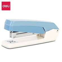 Deli Blue Stapler, Steel Core With ABS Housing, Compact Size, 50-Staple Capacity For School & Office
