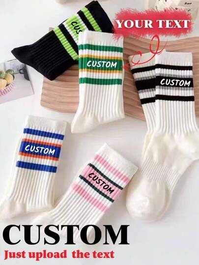 1 Pair Of Customized Crew Socks, Custom Face Socks, Couple Socks, Custom Photo Sock, Custom Printed Socks, Personalized Funny Face Socks, Custom Picture Socks, Put Any Face On The Socks, Anniversary Gift, Valentine Gift, Birthday Gift, Wedding Gift, Mother's Day Gift, Father's Day Gift, Best Friend Gift, Fall Socks, Dawg, Colorful, Cute, Adorable, Contracted, Funny, Custom, Customized, Personalized