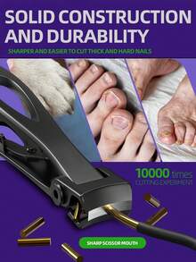 Extra Wide Opening Heavy-Duty Toenail Scissors Set, Thick Toenail Clippers For Seniors, Super Sharp Stainless Steel Adult Nail Clippers For Men, Women