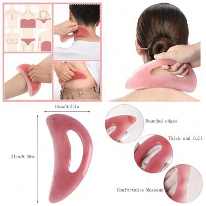 Hot-Selling Goods Large Gua Sha Massage Tool, Lymphatic Drainage Massager, Muscle Scraping Massage Tools, Body Sculpting Anti Cellulite Tools For Man And Women (Pink)