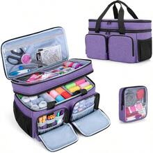 BAFASO Sewing Bag Large Sewing Accessories Organiser Bag Sewing Bag for Sewing Machine Accessories Sewing Accessories Storage Bag Sewing Storage Bag for Travel Purple - Violett - Übersicht 1