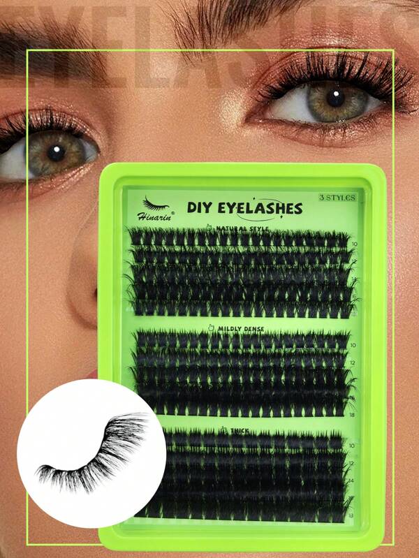 275 Pcs D Curl Individual Eyelashes Cluster Lashes 80+100+180D Lash Clusters Eyelash Extensions Fluffy Eyelashes Individuals For Parties