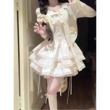 Clothes Sorting - Ensemble cardigan tricoté + robe à bretelles - Voir 5