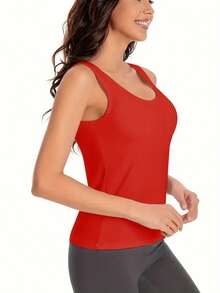 4-Pack Women's Basic Layer Tops, Versatile Simple Tank Tops, Comfortable Breathable Sleeveless Tops, Women's Underwear And Innerwear - Mixed Color B - View 3