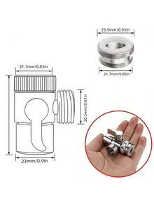 1/2 件式淋浴喷头分水阀三通，塑料和铝合金淋浴臂分水阀水龙头连接器，适用于马桶、坐浴盆和淋浴配件。