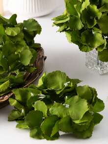 MEHELANY 10 件绿色人造绣球花头，人造花适用于 DIY 插花、婚礼、新娘花束制作假花、婚礼拱门装饰、派对、春夏假花装饰、客厅、办公室装饰、中心装饰、毕业季、返校季装饰 - 秋綠 - 查看 7