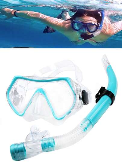 SHENYU مجموعة قناع وأنبوب تنفس للبالغين والمراهقين للغطس والسباحة