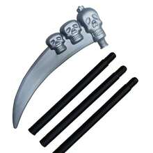 一套最佳角色扮演服装，包括黑色长披风、骷髅手套和道具镰刀，适合圣诞节、愚人节和其他派对活动的服装设计。 - 彩色 - 查看 17