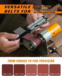 Mini Belt Sander, 15 °   Electric Belt Sander Knife Making Supplies, 7 Adjustable Speed Electric Knife Sharpener, Power Belt Sanders For Woodworking, Metal Working DIY, Belt Grinder & Small Sander