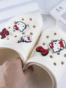Sanrio Hello Kitty Men's/Women's Shoe Decoration -3D Cute And Stylish Detachable Shoe Decoration, Suitable For Clogs And Sandals In Spring And Summer