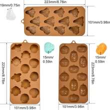 1/3pcs-3D Halloween Silicone Mold - Pumpkin Bat Skull Design For DIY Fondant, Chocolate, Jelly & Jello Baking - Durable Kitchen Gadget For Halloween Decorations & Party Supplies, Halloween Decorations, Festive Treat Crafting, Spooky Kitchenware, Easyrelease Material