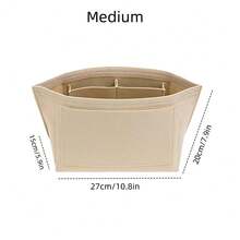 Le Pliage Champ 手提包专用毛毡内衬收纳袋，女士手提包收纳袋，9 个隔层，适合秋冬季用作背包收纳袋。 - 米色 - 查看 8