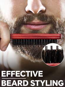 5pcs Wooden Handle Bristle Hair Brush Hair Beauty Tool For Home And Salon Use Effectively Removes Dust And Design - Multicolor - View 4