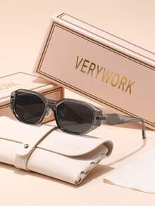 Verywork 1pc Geometric Elegant Intellectuality Catwalk Luxury Ins Style Brand Design Women Fashion Eyeglasses For Outdoor Casual Activities Driving Shopping Golf Camping Summer Tropical Beach Vacay Fashion Accessories - Multicolor - View 2