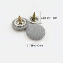 50 件汽车顶篷维修夹、螺丝、纽扣、用于固定下垂车顶内衬的紧固件、用于顶篷维修的尼龙固定器，易于使用，无需胶水 - 灰色天鹅绒格子