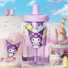 MINISO Kuromi Popular Cartoon Vibrant Fruit Tea Space Cup 550mL/18.6oz.Unique Cup Body Design, Dual - Mode Of High - Quality Straw And Direct Drinking, Sealed And Leak - Proof, Suitable For Work, Leisure And Sports(1 Pc) - Purple - View 4