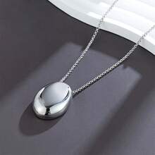 MONALLY 18K 镀金串珠吊坠项链，不锈钢链，适合送给妈妈、姐妹和生日的日常礼物 - 銀色 - 查看 2