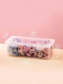 2 Packs Stackable Transparent Hair Accessory Storage Boxes With Lids - Dustproof, Waterproof, Moisture-Proof Organizer For Jewelry And Hair Ties, Contemporary Plastic Tabletop Containers, Multipurpose Use, Rectangle Shape, Jewelry Boxes - Clear - View 13