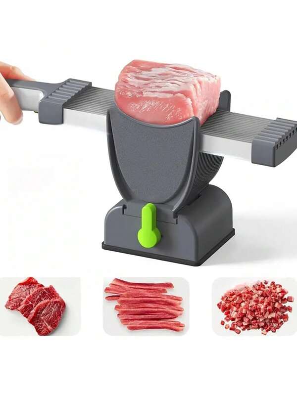 Multi Functional Stainless Steel Meat Slicer With Quick And Easy Manual Operation, Cutting Perfect Meat Slices, Shreds, And Grains | Very Suitable For Holiday Meal Preparation And Daily Use | No Need For Electricity, Food Safety