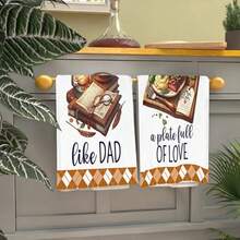 2/4/6/48 piezas Toallas de cocina suaves con patrón vintage de ensalada y libro, multiusos, de secado rápido, aptas para cocina, celebraciones, bodas, decoración y talla grande